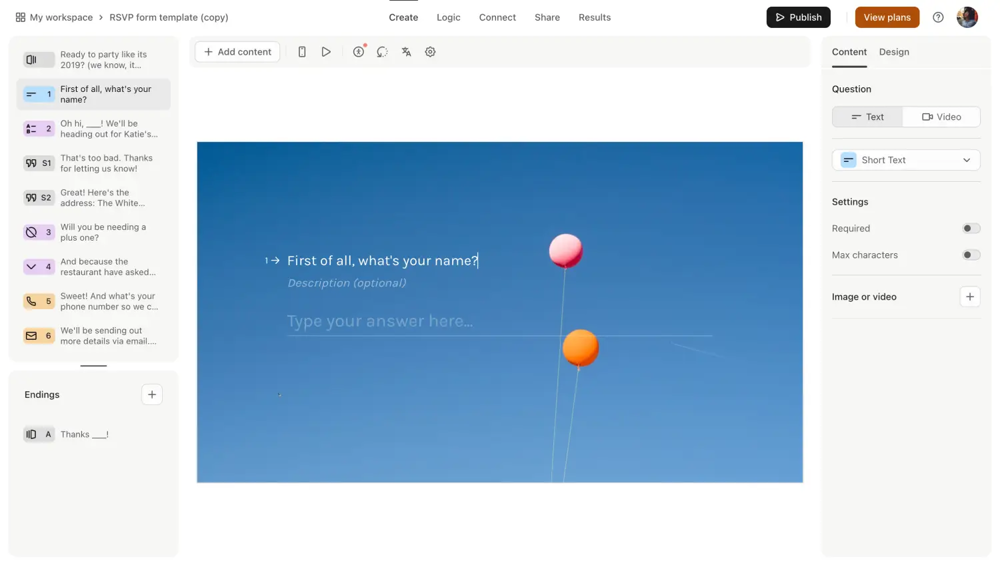 Modifiez votre formulaire en fonction de vos besoins