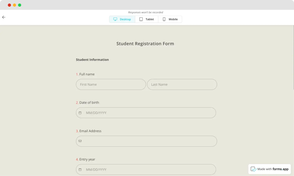 Revise su formulario antes de publicarlo