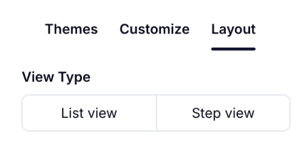 An image showing the place from the “Design” tab and the “Layout” section where you can change your form’s view type