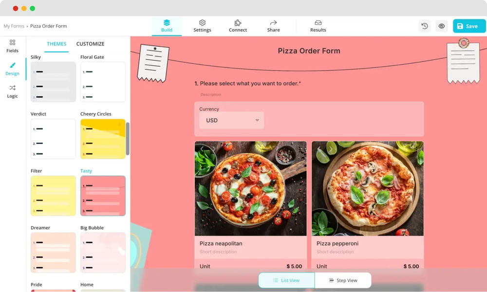 Ändern Sie das Design Ihres Formulars