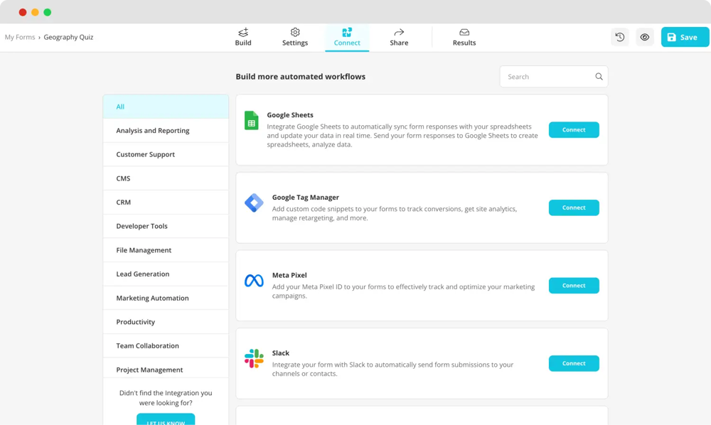 Use various integrations