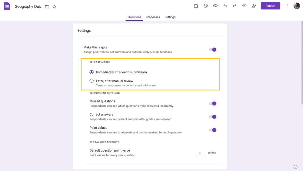 Choose the best quiz option for you