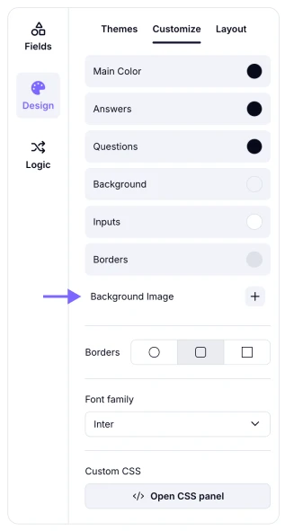 An image highlighting the “Background Image” button you need to click
