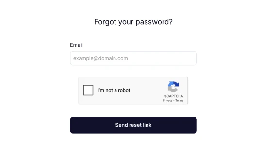 An image showing the area requesting your email address entering