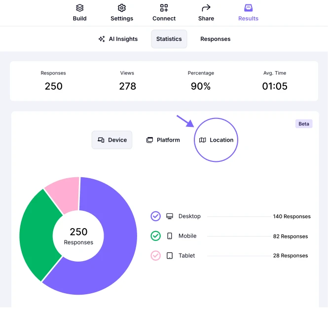 An image showing where the “Location” button is located