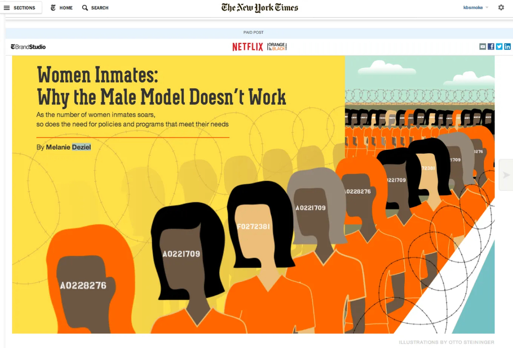 Netflix native marketing example (Source: Observer)