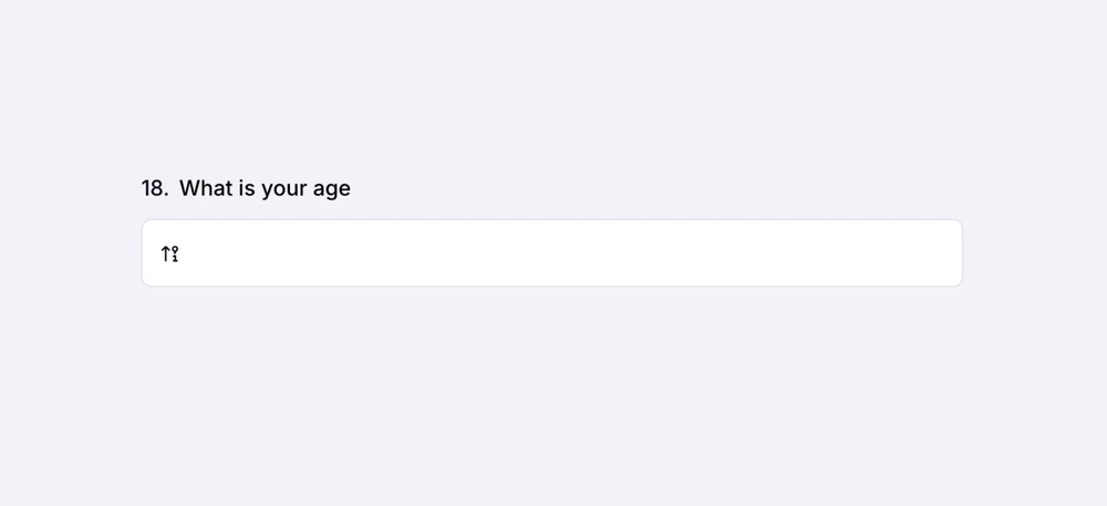 An image showing an example of the “Number field” usage