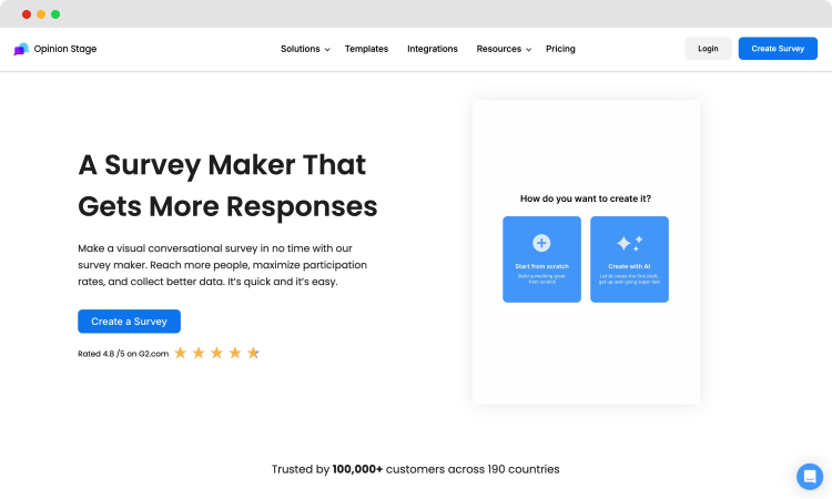 #7 Best market research tool - Opinion Stage