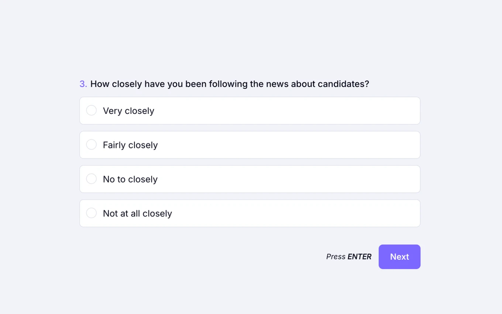 A poll question about elections