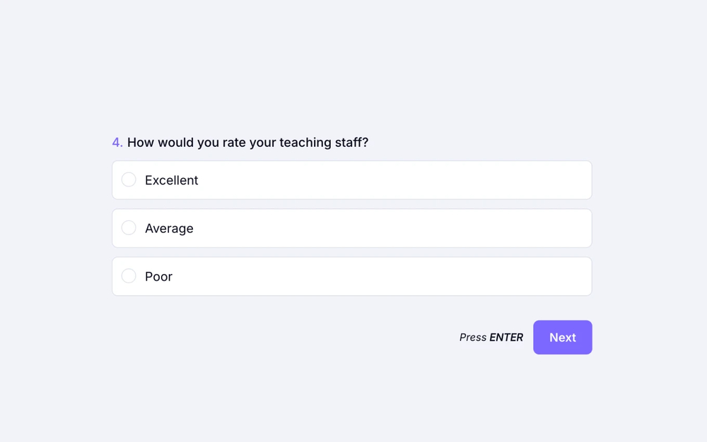 A poll question about employee education