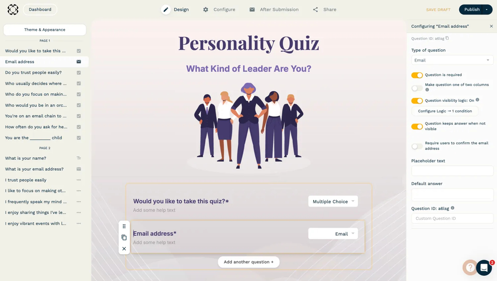 Workspace of Paperform