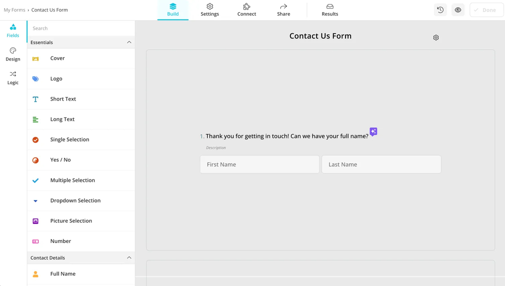 Add questions to your pop-up survey