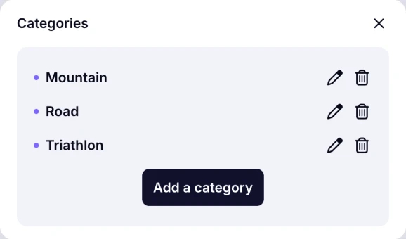 An image showing the “Category” section, where you can assign your item to the particular category you created