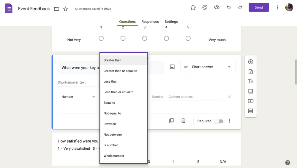 Customize the settings