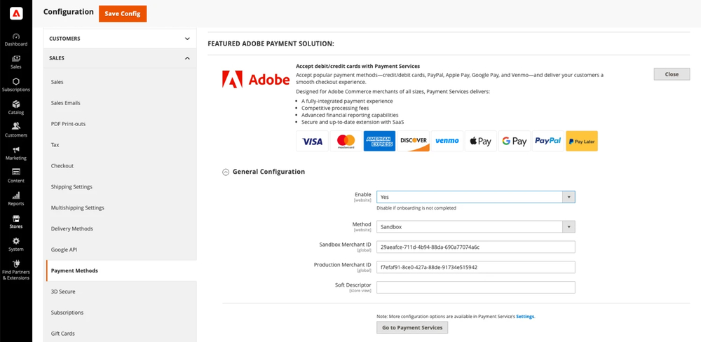 Homepage of Magento&nbsp;(Source: Adobe)