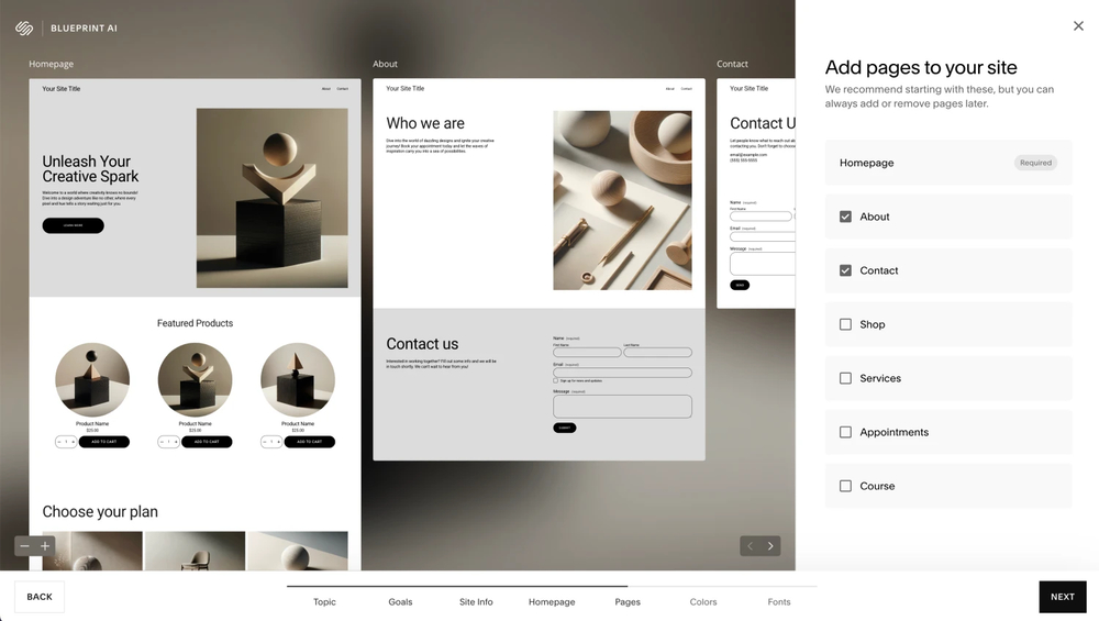 Workspace of Squarespace