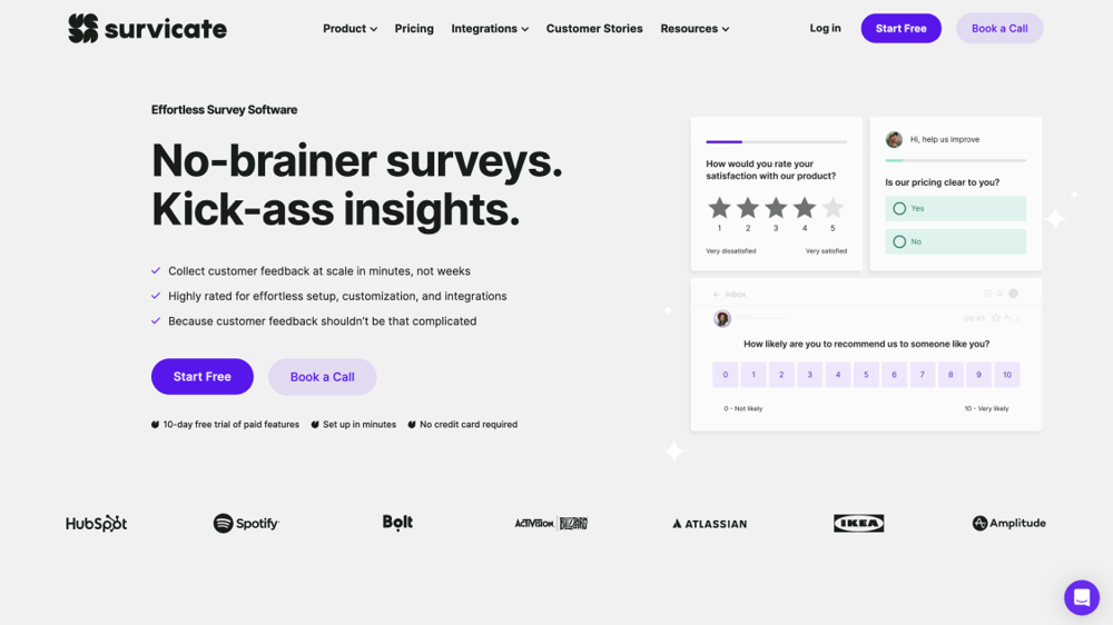 #4 SurveyPlanet alternative - Survicate