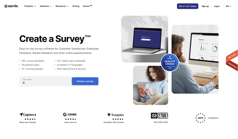 #24 alternative à SurveyMonkey - Survio