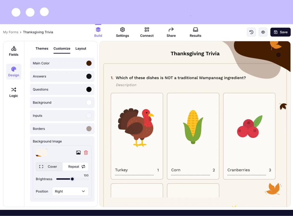 Changing colors, border shapes and more