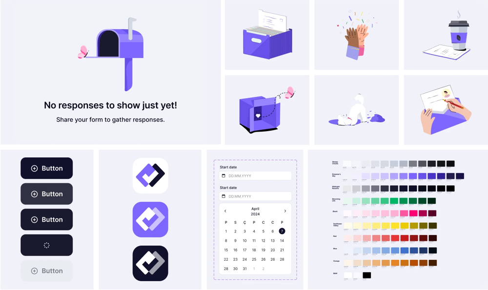 Some components from the new design system of forms.app