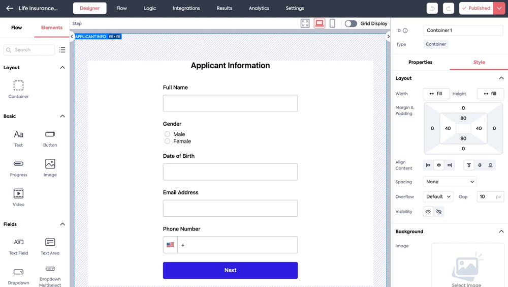 Workspace of Feathery