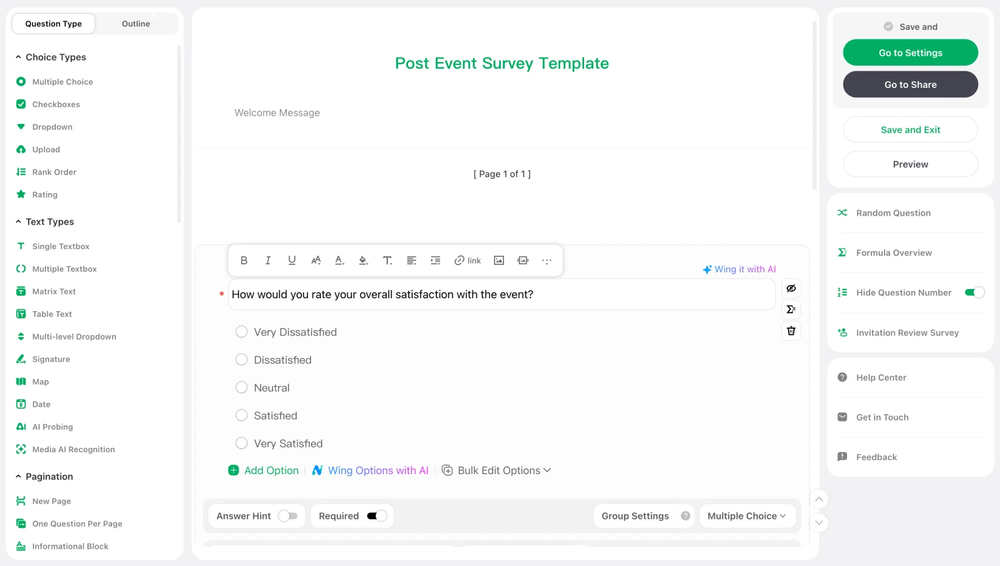 Workspace of SurveyMars