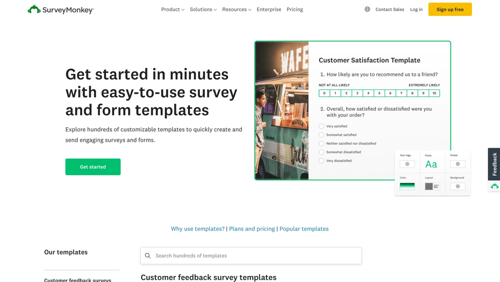 SurveyMonkey templates