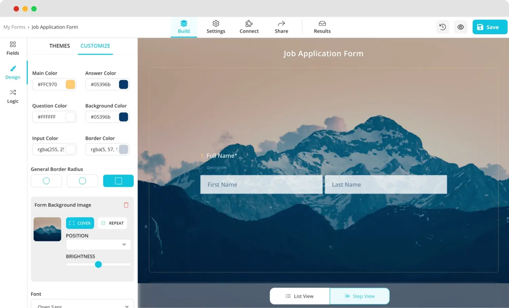 Passen Sie Ihr Anmeldeformular an