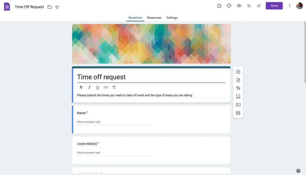 Google Forms Abwesenheitsanfrage-Formular