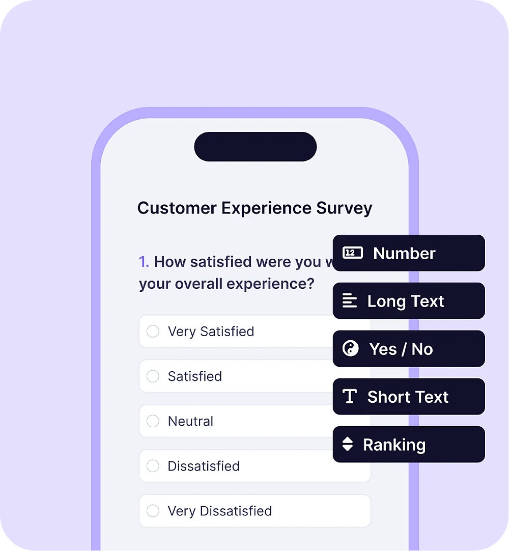 Many question types to choose from