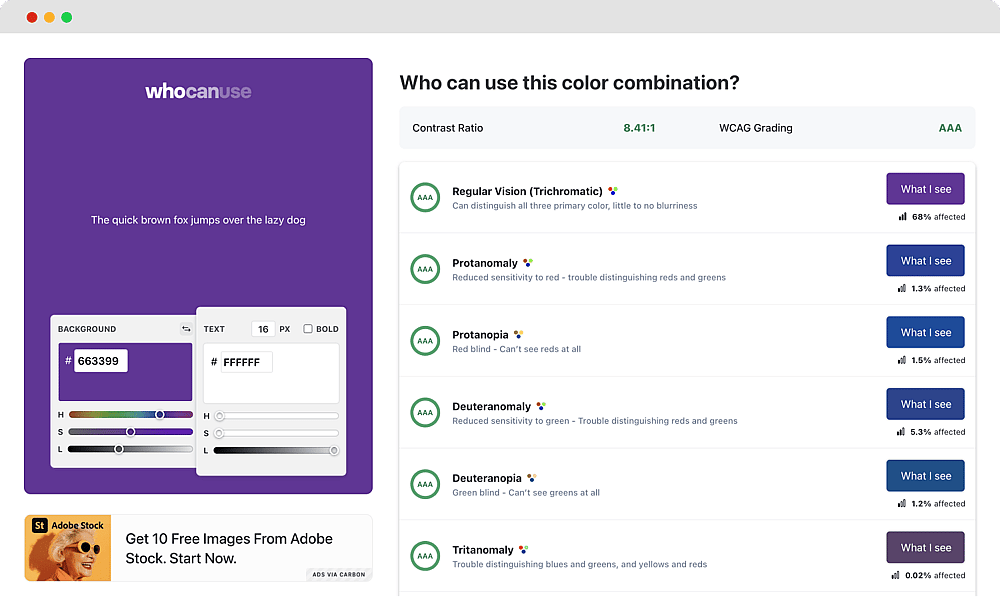 The home page of Who Can Use
