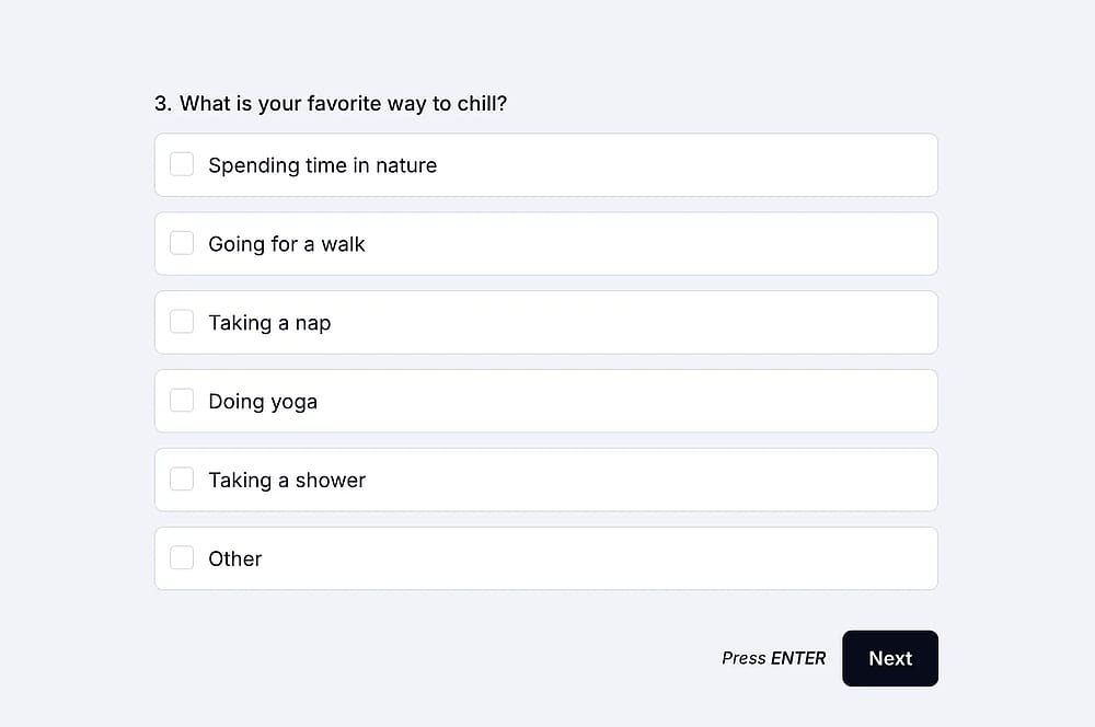 An example poll question for Instagram