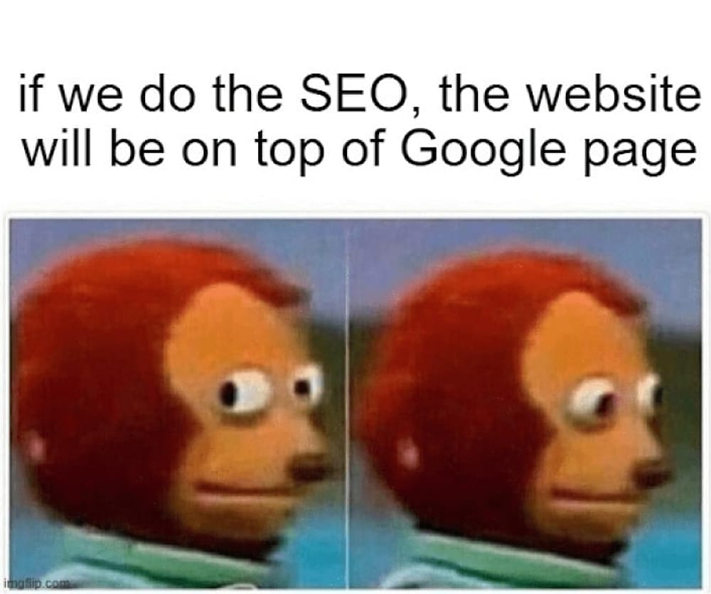#1 SEO meme - Source:&nbsp;Julian Goldie
