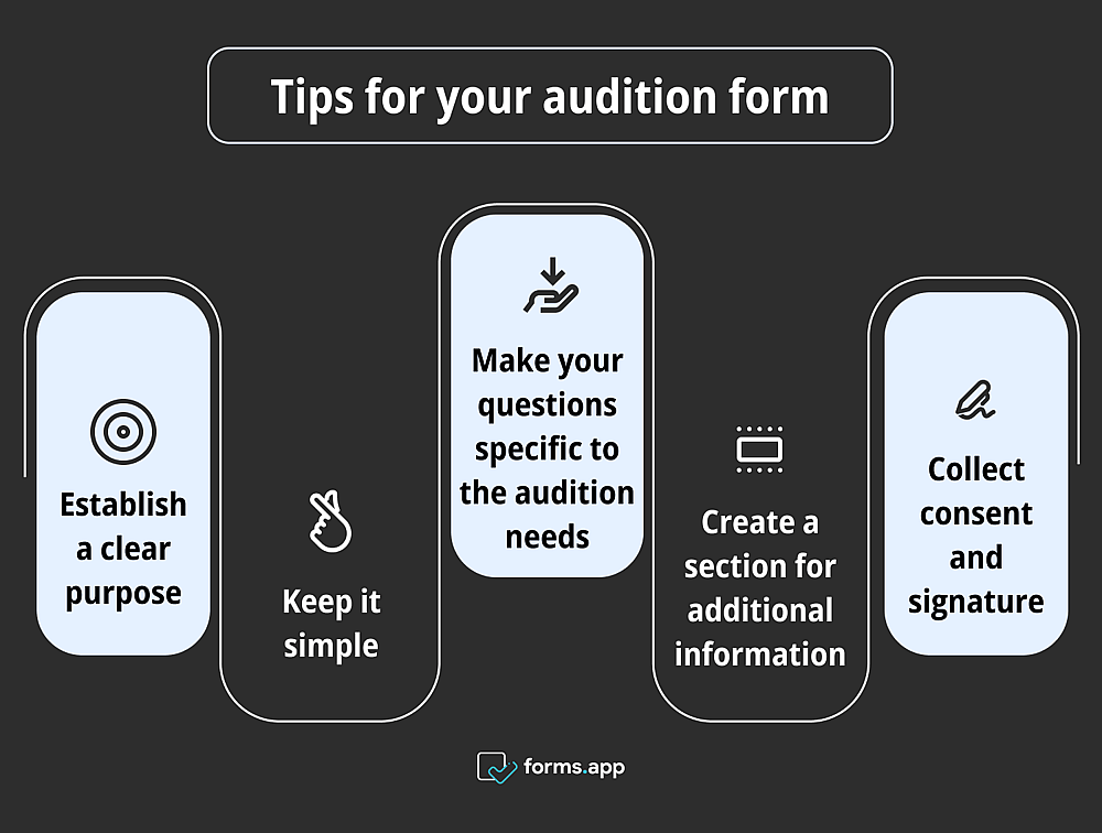 Expert tips for audition forms