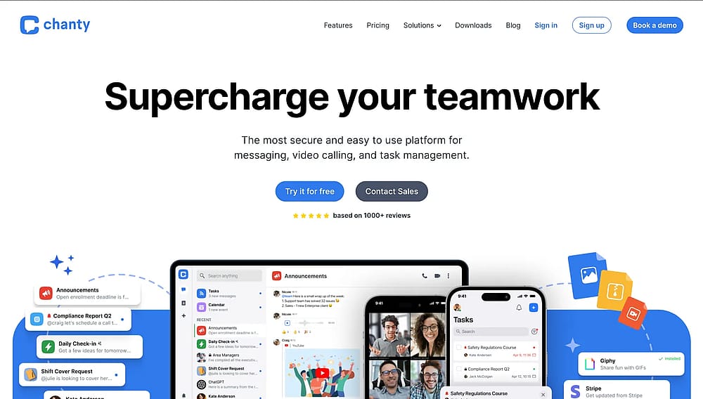 Homepage of Chanty