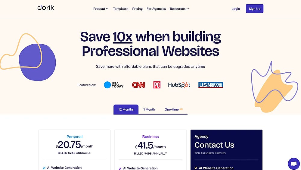 Homepage of Dorik