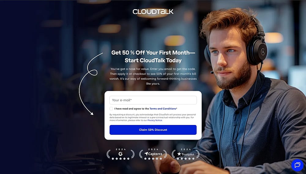 Discount page of CloudTalk