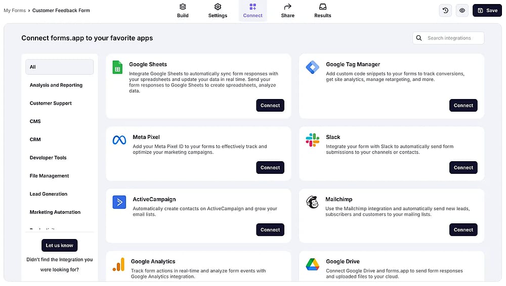 Use integrations