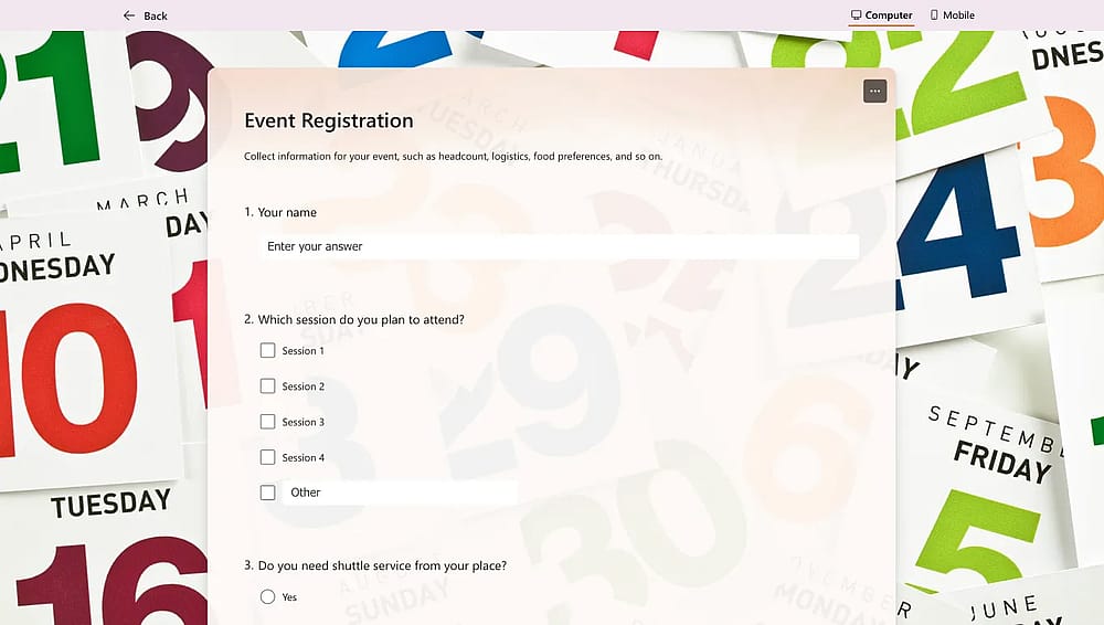 Preview your form