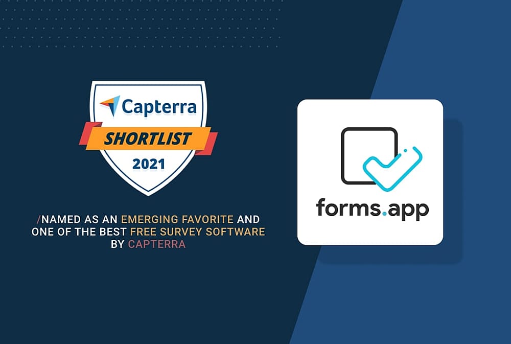 forms.app named a top survey software by Capterra