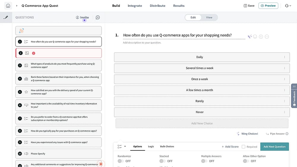 Workspace of SurveySparrow