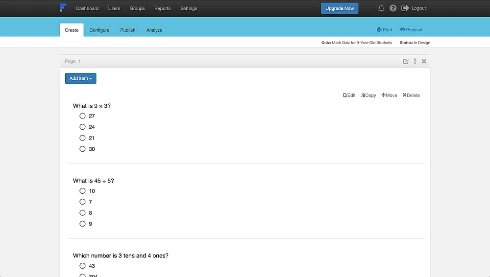 Workspace of FlexiQuiz