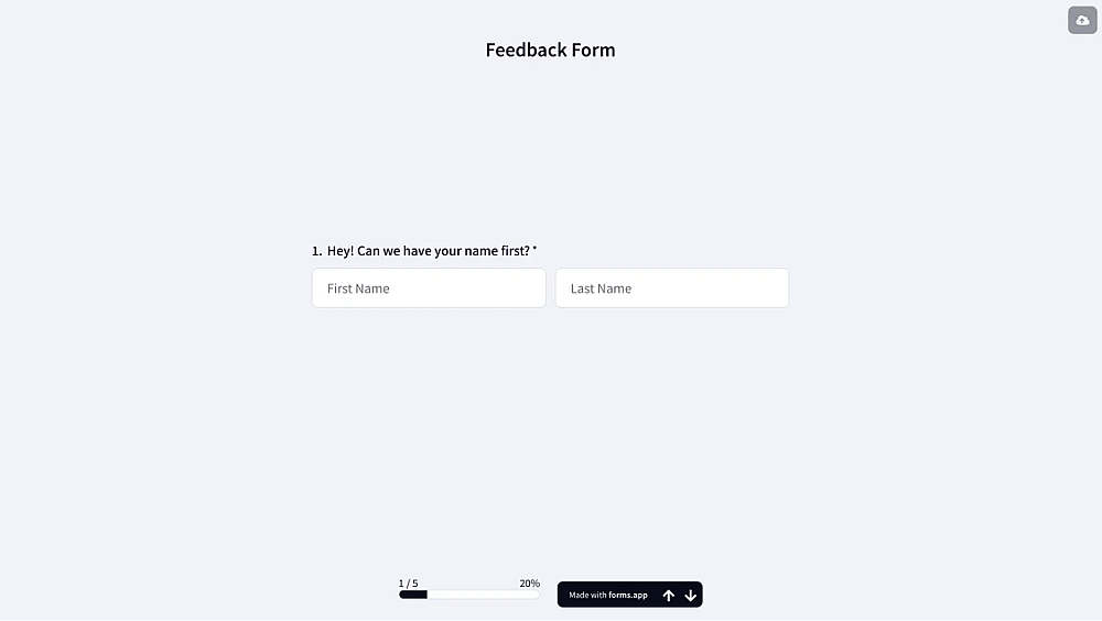 An image showing an example of the form where the font was changed successfully