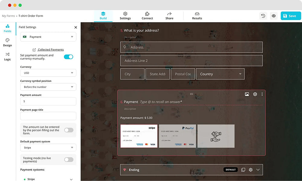 Add a payment opiton