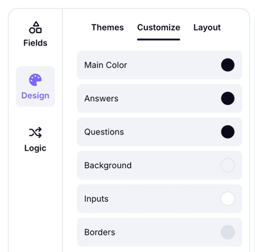 An image showing the color changing area from the “Customize” section