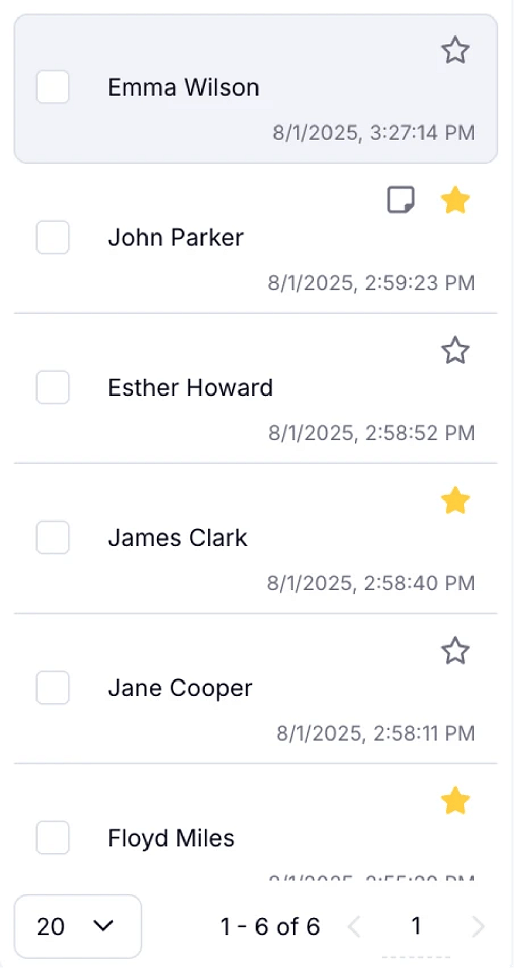 An image showing the option of starring the form responses needed by pressing the Star icon