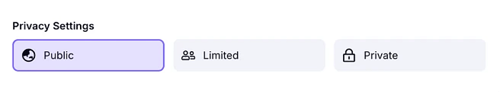 An image showing where the form’s privacy settings are located and what options you have