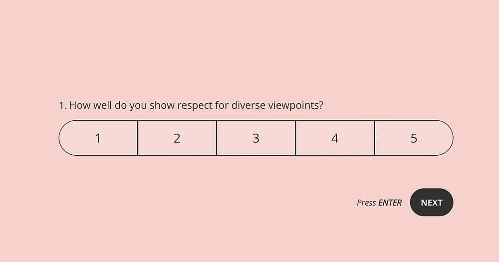 A rating question example for interviews