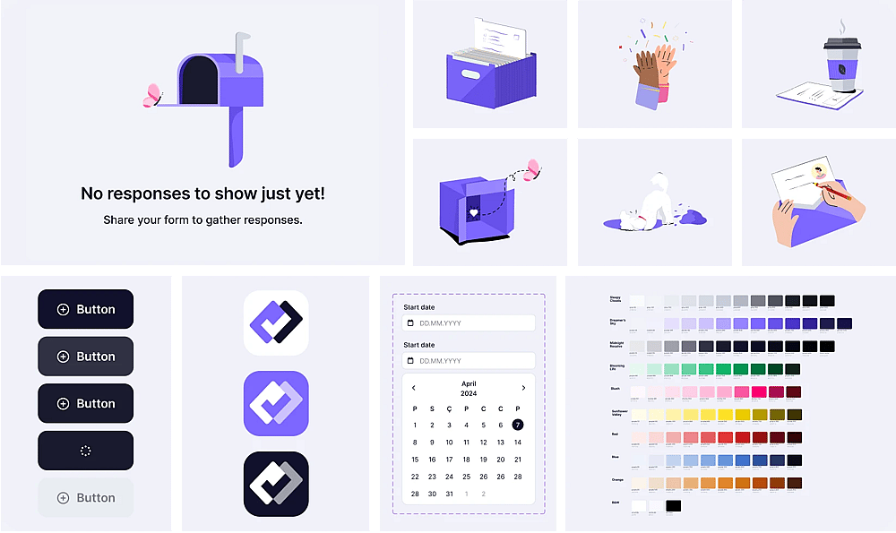 Some components from the new design system of forms.app