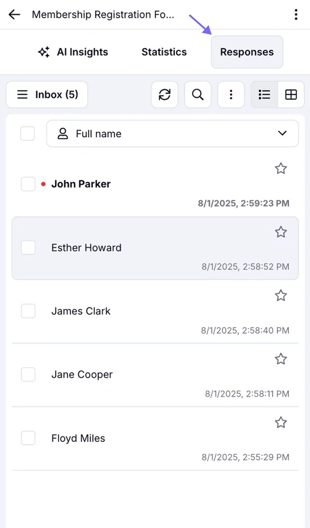 An image showing the “Results” tab